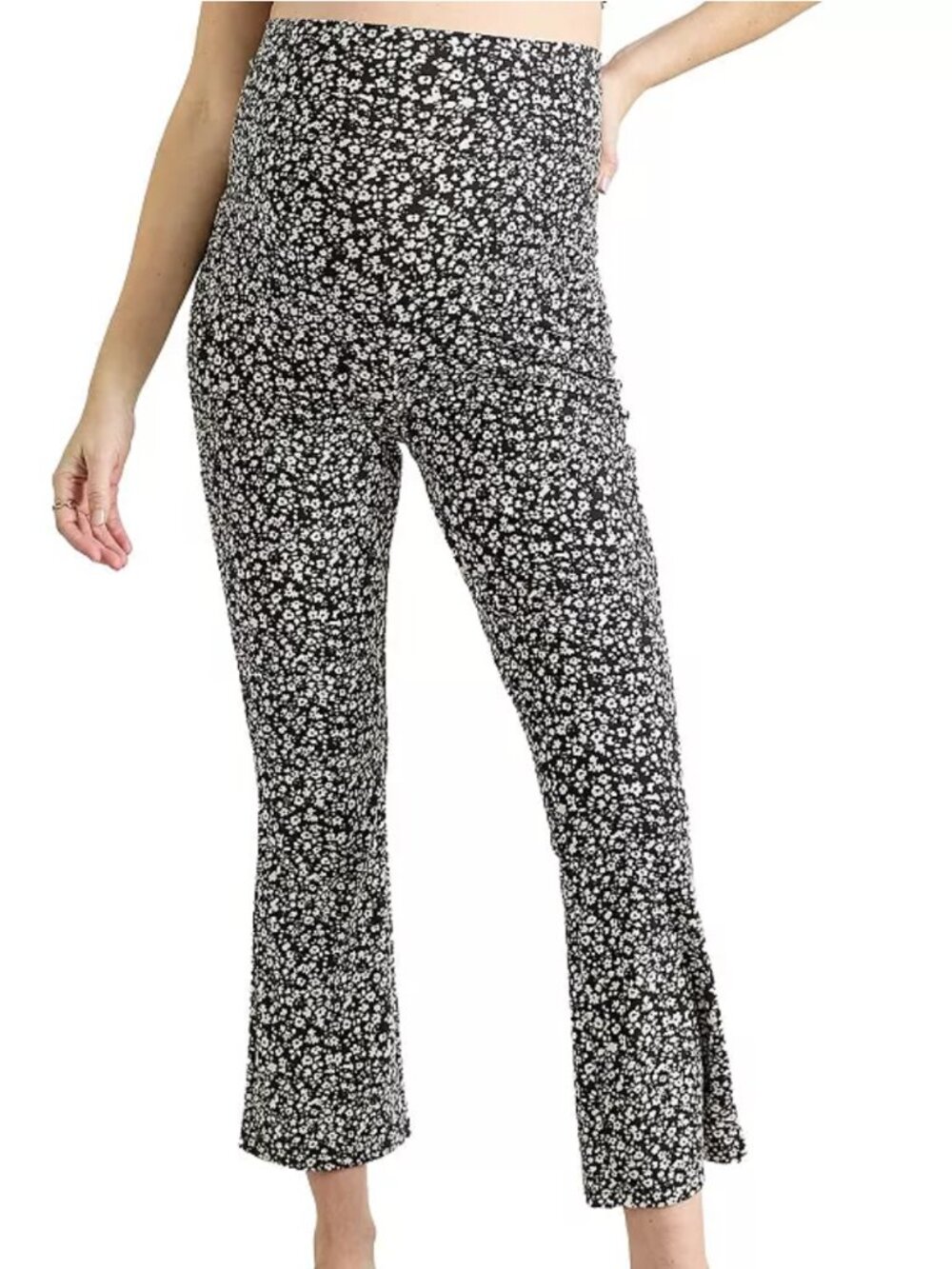 Hatch Maternity Before, During, After pants - black and white floral - Picture 3 of 4